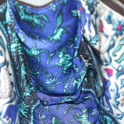 Hermes Vintage Clutch Wool, BROWN, WOOL, Clutche & pouche