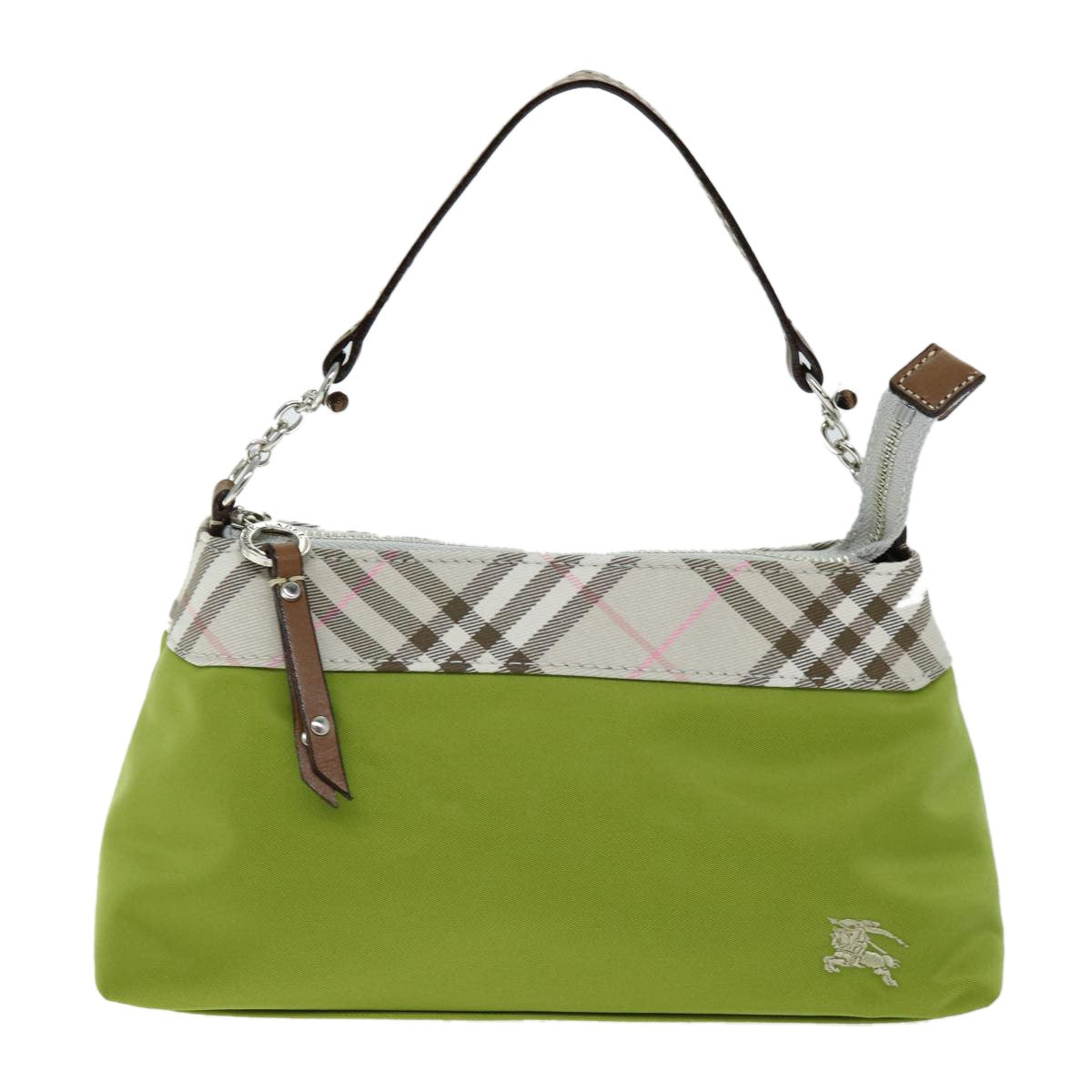 Burberry Nova check Pochette Nylon, GREEN, NYLON, Clutche & pouche