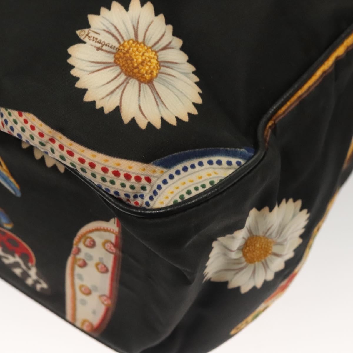 Salvatore Ferragamo Vintage Tote bag Canvas, BLACK, CANVAS, Tote bag