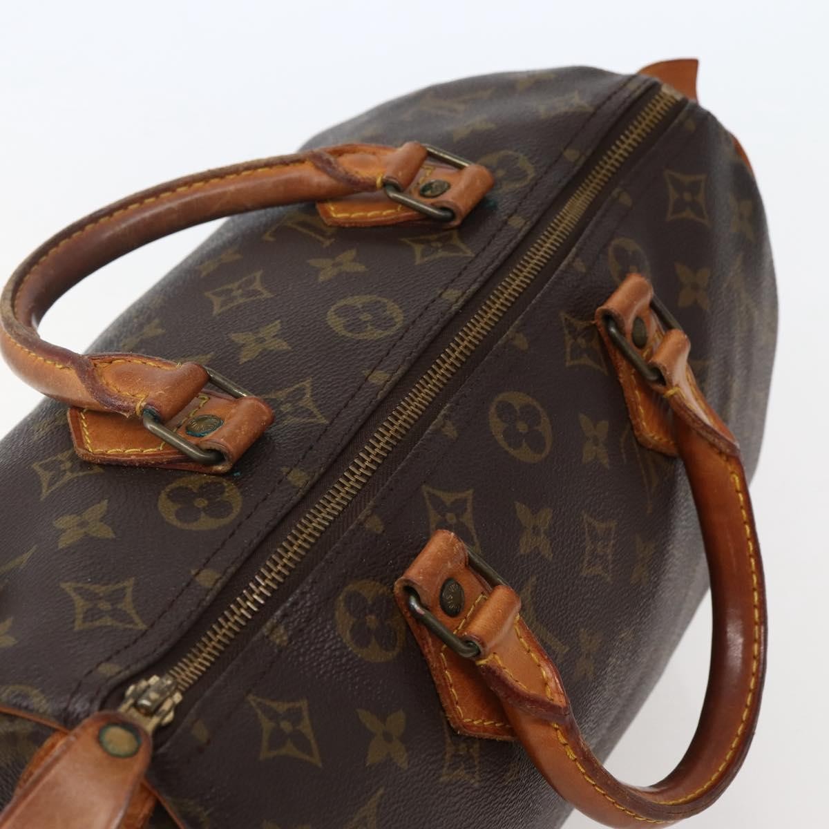 Louis Vuitton Speedy Handbag Monogram Canvas, BROWN, CANVAS, Handbag