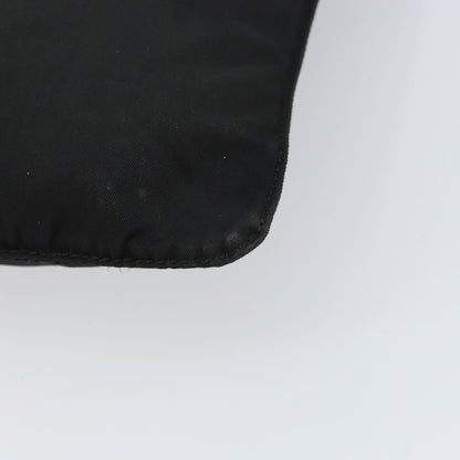 Prada Flat Messenger Bag Tessuto, BLACK, NYLON, Shoulder bag
