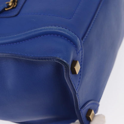 Celine Luggage Bag Smooth Leather, BLUE, LEATHER, Handbag