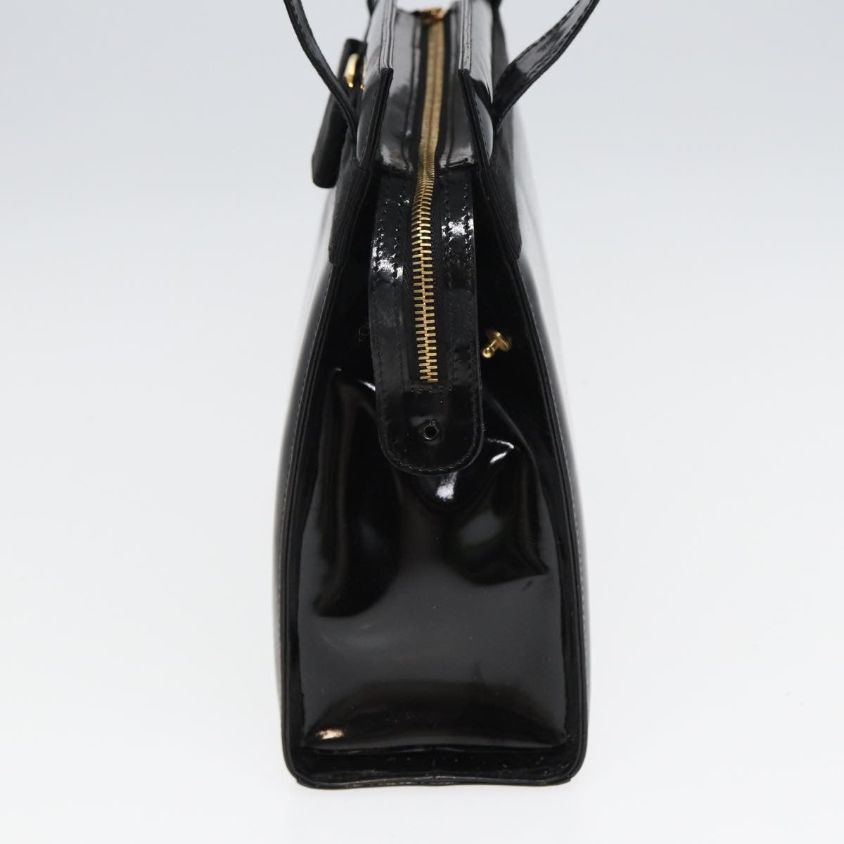 Salvatore Ferragamo Vala Shoulder Bag Patent Leather, BLACK, PATENT_LEATHER, Shoulder bag