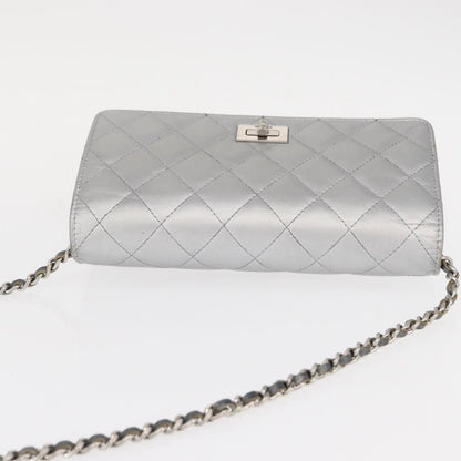 Chanel Reissue 2.55 Wallet on Chain Quilted Lambskin, SILVER, LEATHER, Shoulder bag