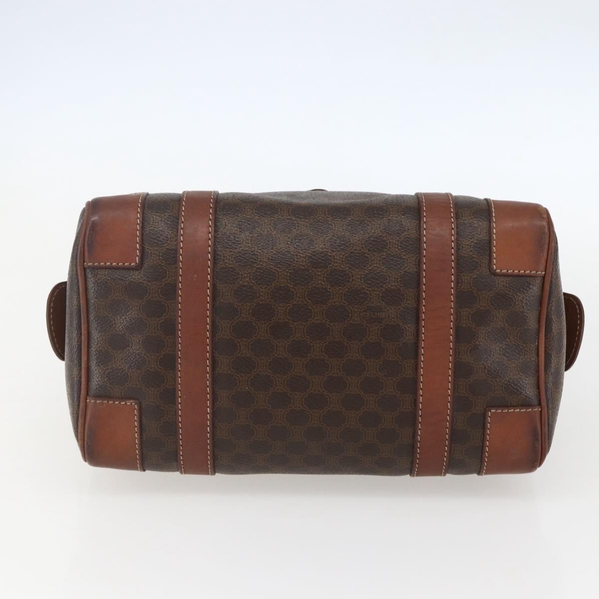 Celine Vintage Macadam Handbag Canvas and Leather, BROWN, CANVAS, Shoulder bag