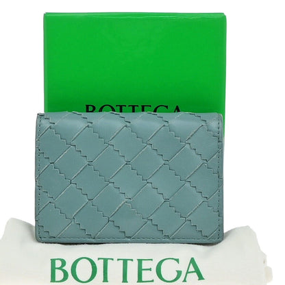 Bottega Veneta Intrecciato Wallet Leather, BLUE, LEATHER, Wallets