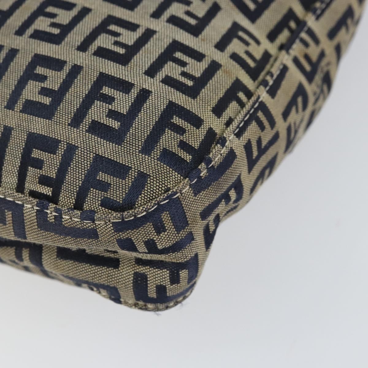 Fendi Vintage Hobo Zucchino Canvas, NAVY, CANVAS, Shoulder bag