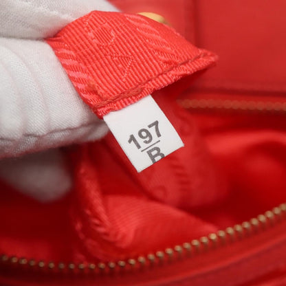 Prada Convertible Tote Quilted Tessuto, ORANGE, NYLON, Handbag