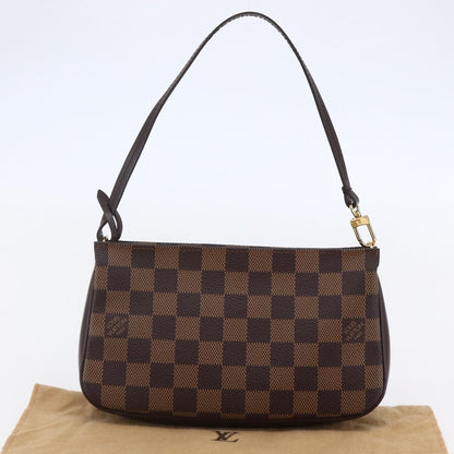 Louis Vuitton Navona Pochette Accessoires Damier, BROWN, CANVAS, Clutche & pouche