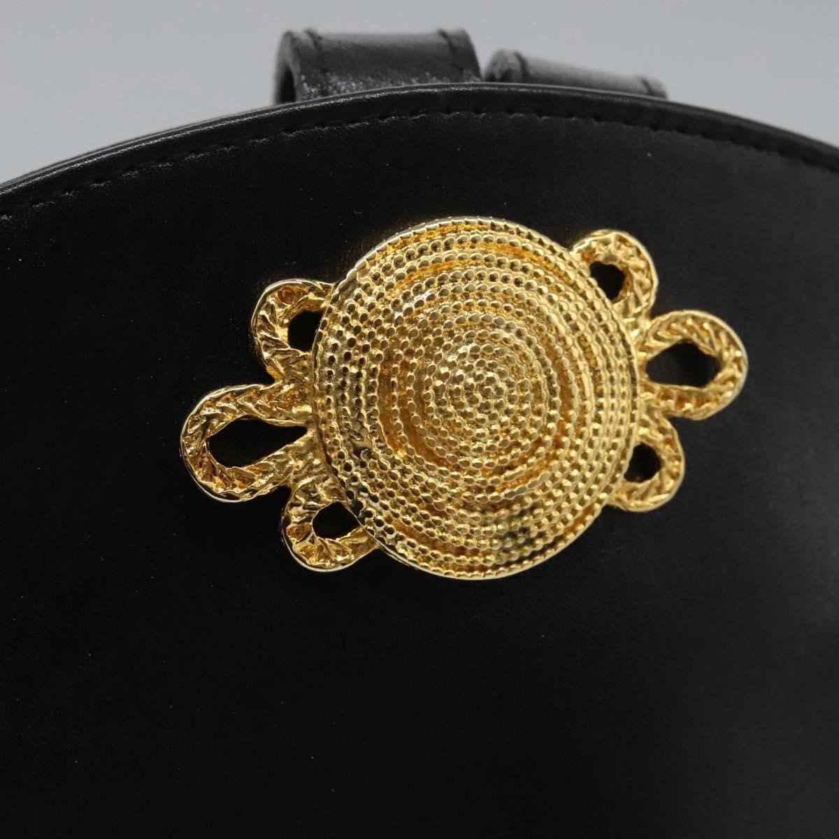 Salvatore Ferragamo Vintage Shoulder Bag Leather, BLACK, LEATHER, Shoulder bag