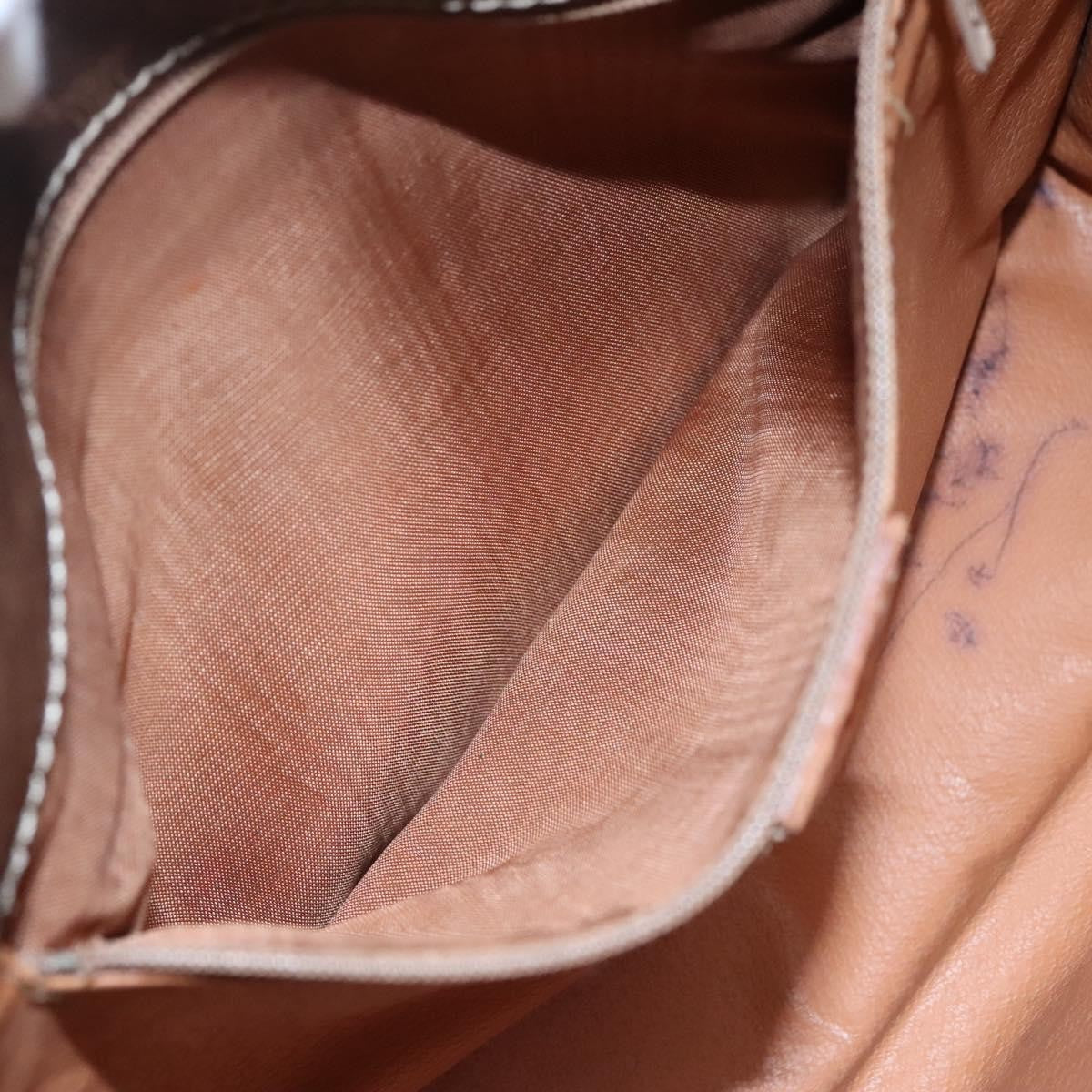 Celine Vintage Macadam Shoulder Bag Canvas and Leather, BROWN, CANVAS, Shoulder bag