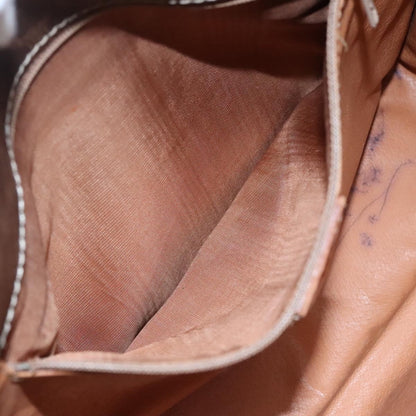 Celine Vintage Macadam Shoulder Bag Canvas and Leather, BROWN, CANVAS, Shoulder bag