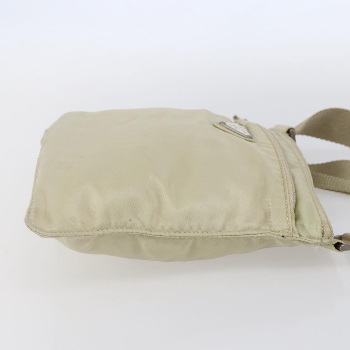 Prada Front Pocket Messenger Bag Tessuto, BEIGE, NYLON, Shoulder bag