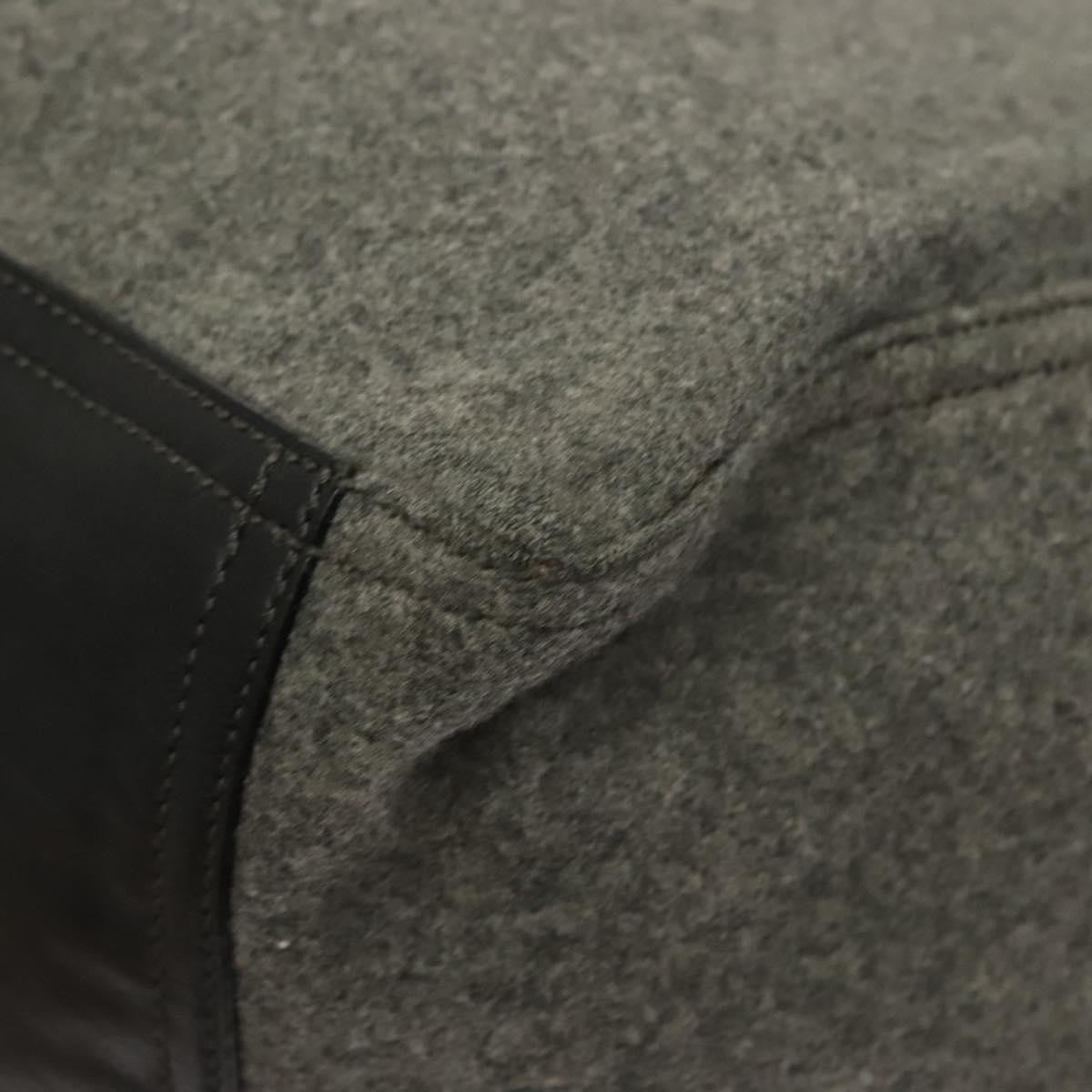 Saint Laurent Downtown Tote Wool, GRAY, WOOL, Tote bag