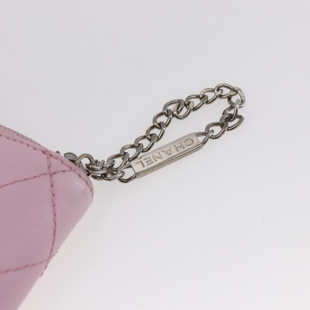 Chanel Cambon Zip Around Wallet Quilted Lambskin, PINK, LEATHER, Wallets