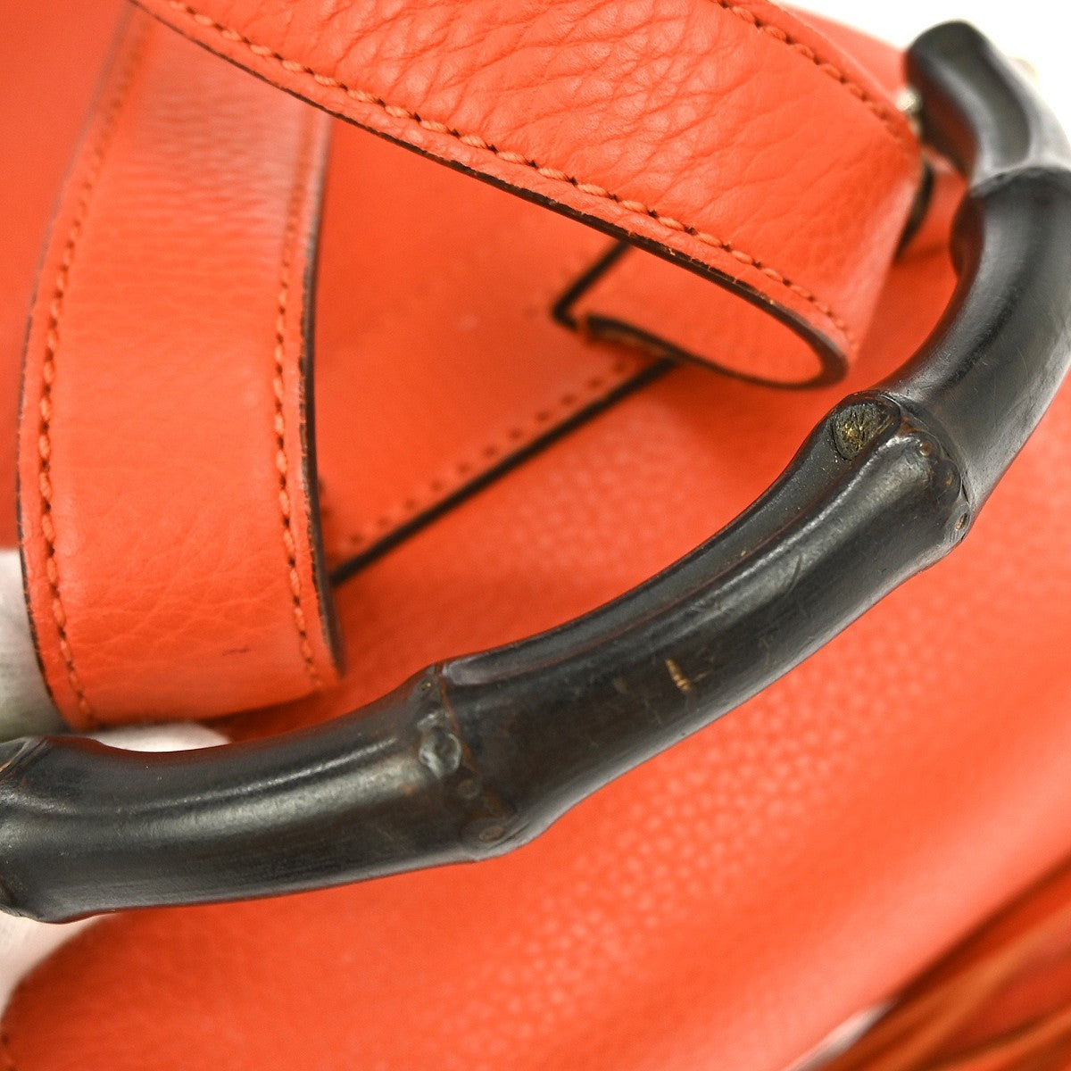 Gucci Bamboo Tassel Backpack Leather, ORANGE, LEATHER, Backpack