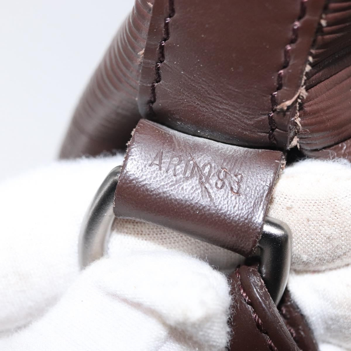 Louis Vuitton Petit Noe Handbag Epi Leather, BROWN, LEATHER, Shoulder bag