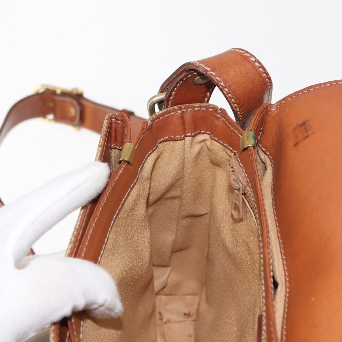 Celine Macadam Shoulder Bag PVC Leather, BEIGE, PVC, Shoulder bag