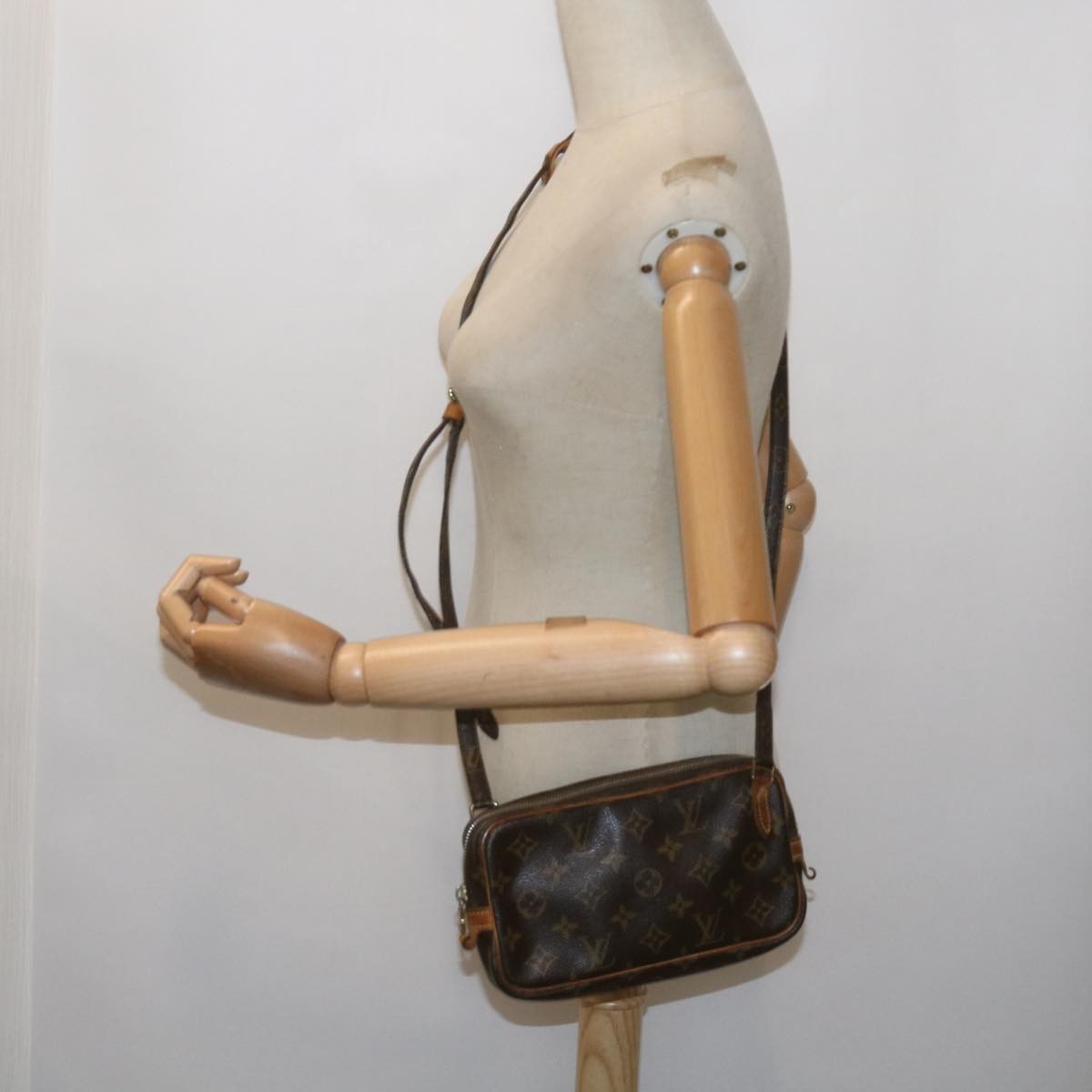 Louis Vuitton Pochette Marly Bandouliere Bag Monogram Canvas, BROWN, CANVAS, Crossbody bag