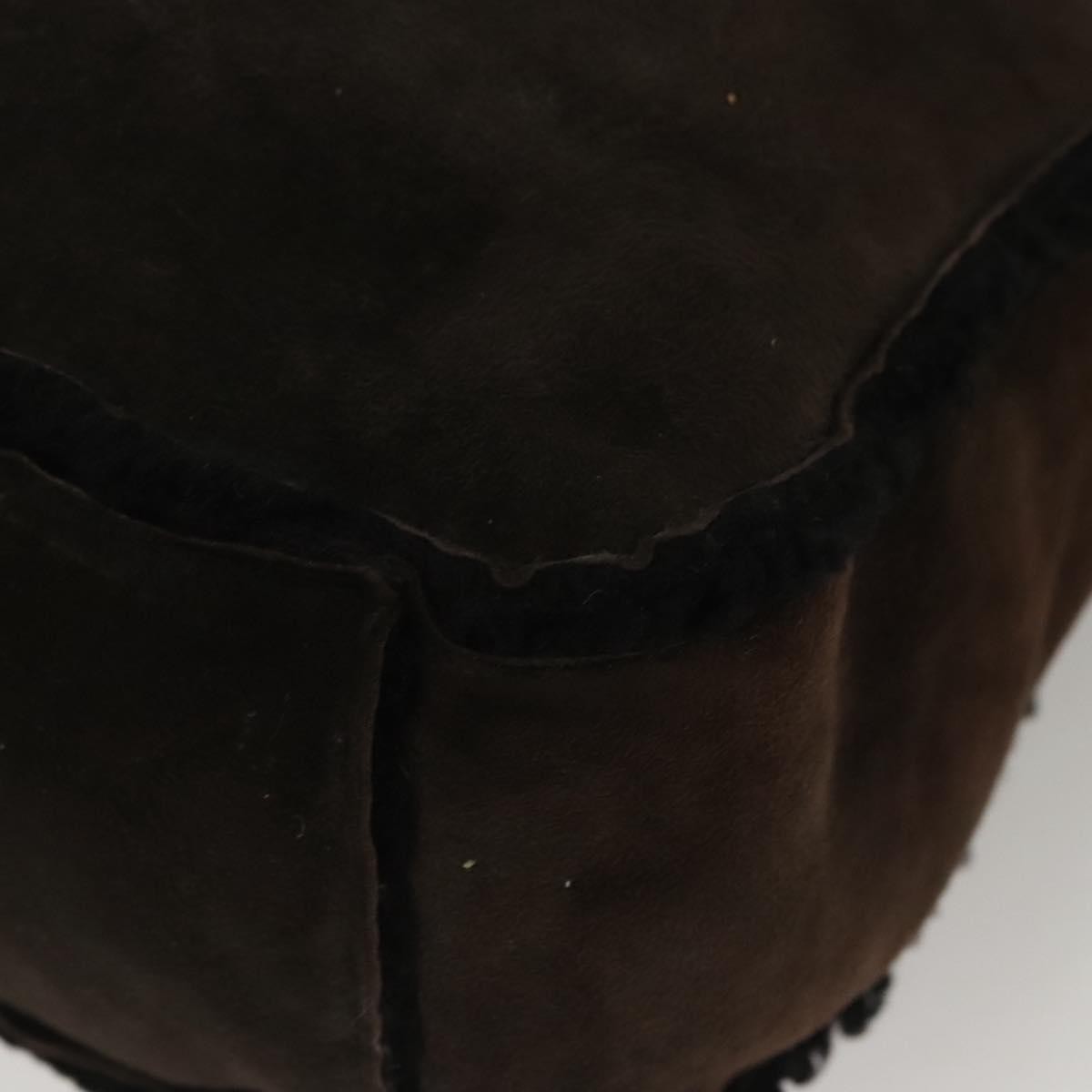 Chanel Chain Handle Bag Leather, BROWN, LEATHER, Tote bag