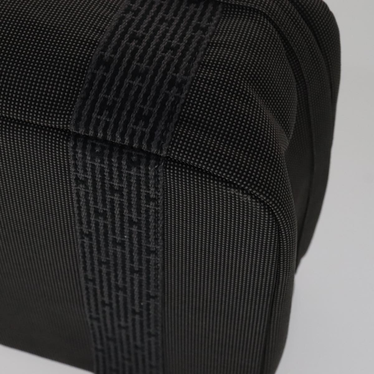 Hermes Vanity Herline Pouch Canvas, GRAY, CANVAS, Clutche & pouche