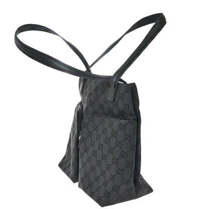 Gucci Double Pocket Tote GG Canvas, BLACK, CANVAS, Tote bag