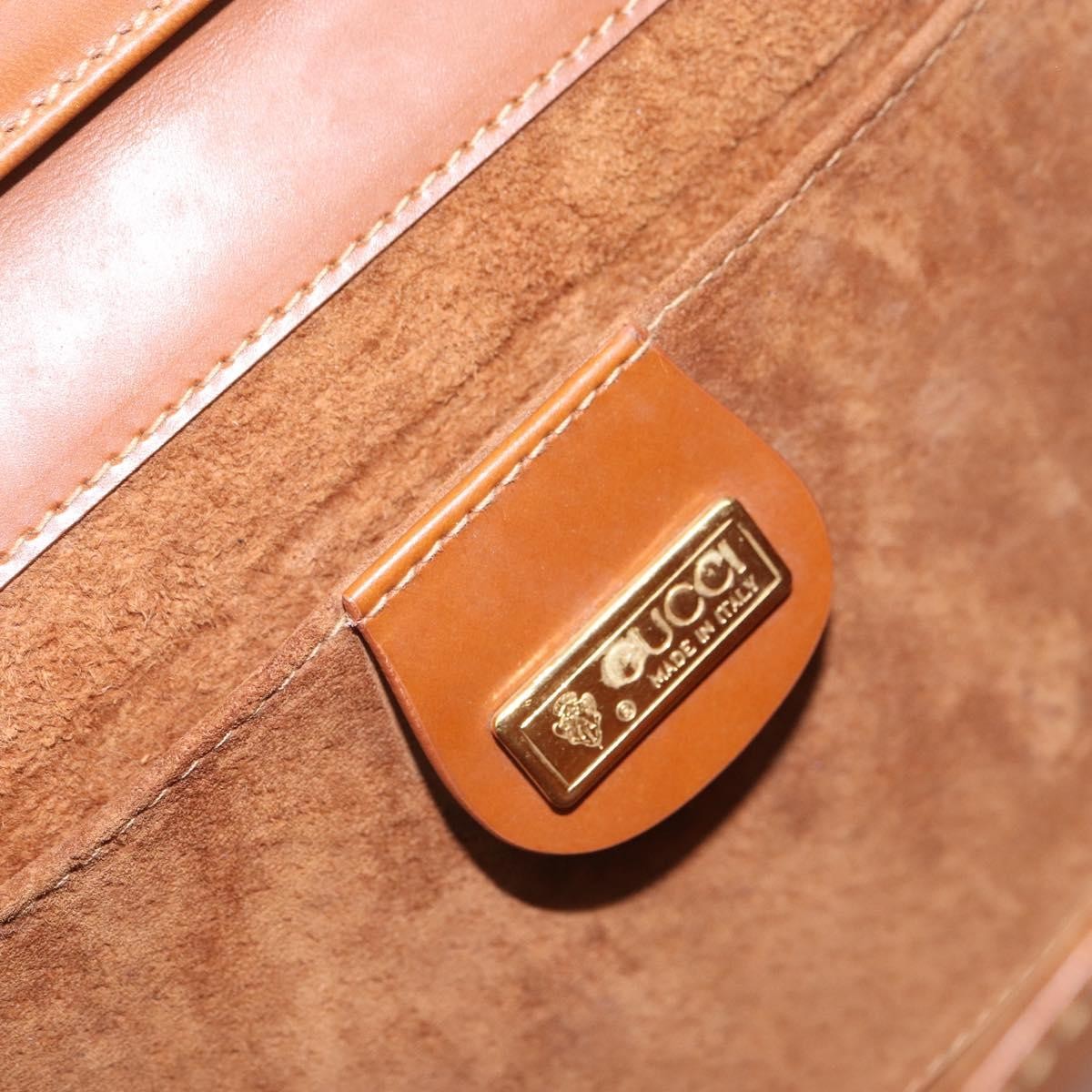 Gucci Vintage Shoulder Bag Leather, BROWN, LEATHER, Shoulder bag