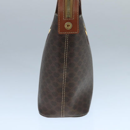 Celine Macadam Handbag Macadam with leather, BROWN, CANVAS, Handbag