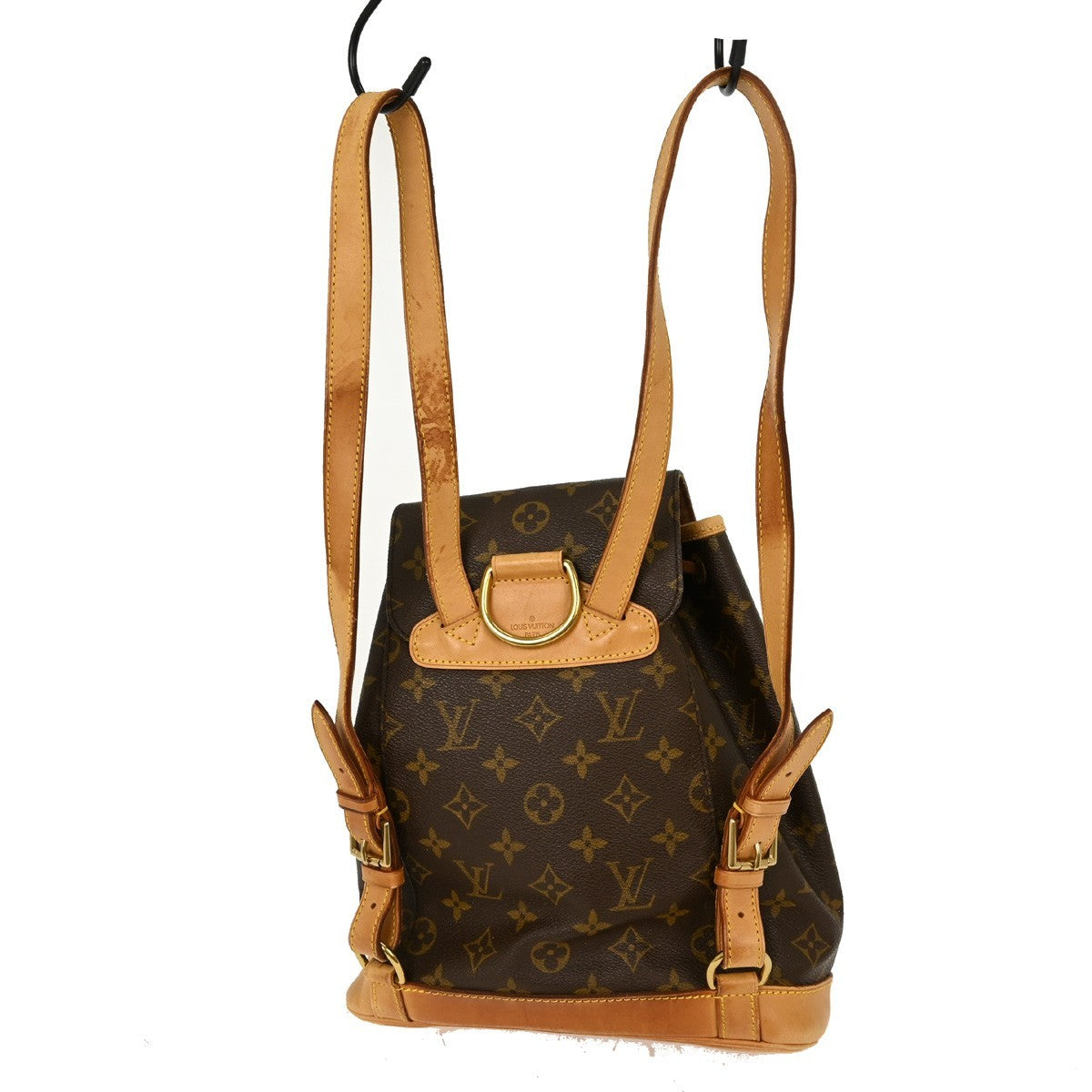 Louis Vuitton Vintage Montsouris Backpack Monogram Canvas, BROWN, CANVAS, Backpack