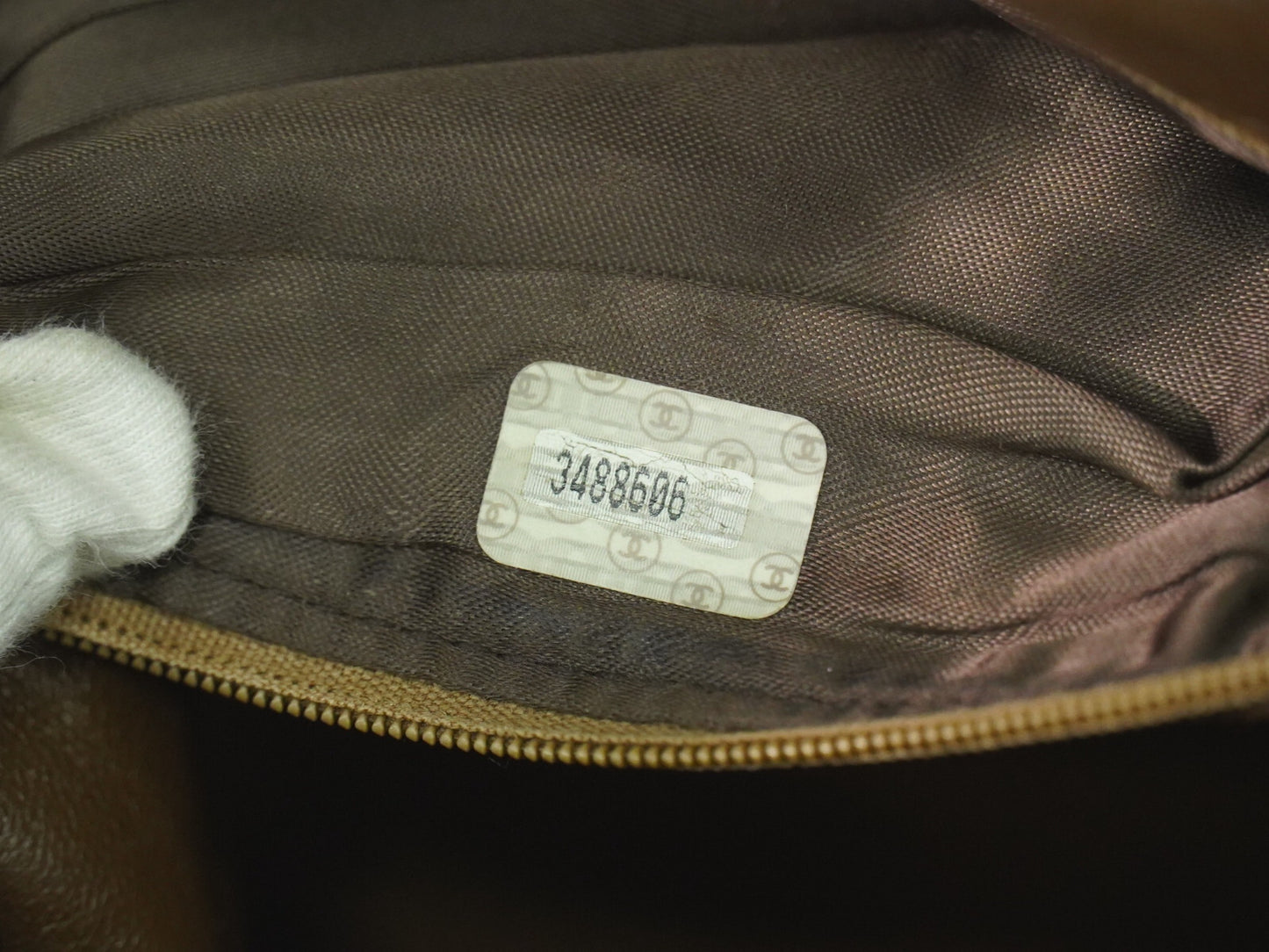 Chanel Vintage Diamond CC Camera Bag Quilted Leather, BEIGE, LEATHER, Crossbody bag