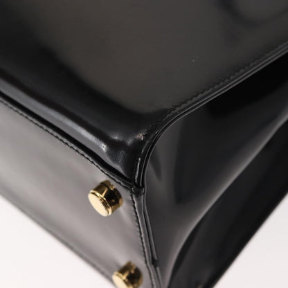 Salvatore Ferragamo Gancini Tote Patent leather, BLACK, PATENT_LEATHER, Tote bag