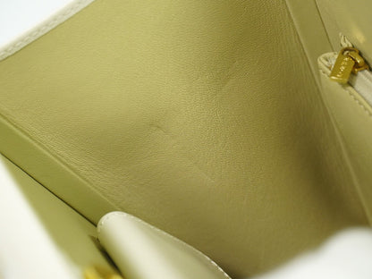 Loewe Anagram handbag Leather, WHITE, LEATHER, Handbag