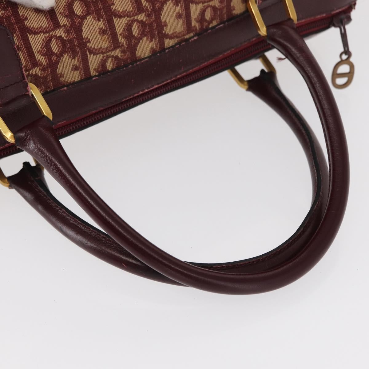 Christian Dior Vintage Trotter Handbag Canvas, RED, CANVAS, Handbag