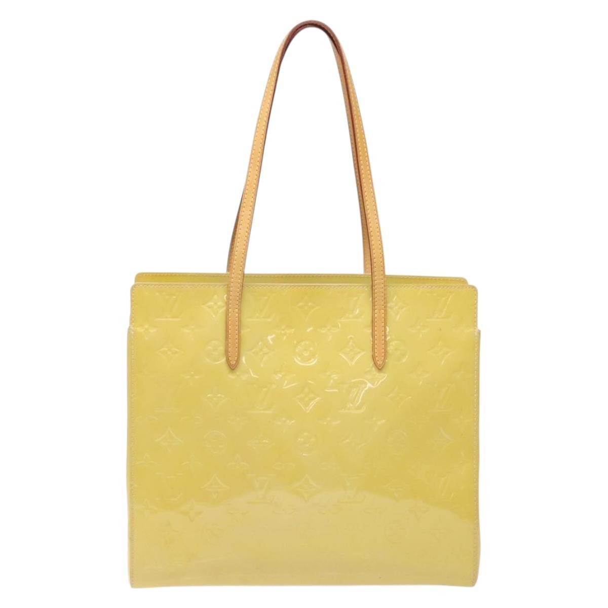 Louis Vuitton Catalina Handbag Monogram Vernis, YELLOW, PATENT_LEATHER, Tote bag