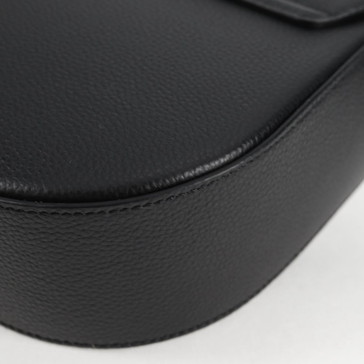 Versace Virtus Flap Messenger Bag Leather, BLACK, LEATHER, Crossbody bag