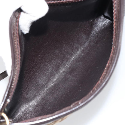 Christian Dior Vintage Trotter Shoulder Bag Canvas, BEIGE, CANVAS, Shoulder bag