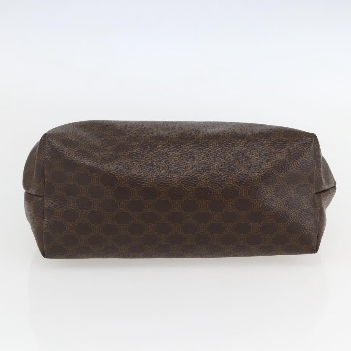 Celine Macadam Pochette Canvas and Leather, BROWN, CANVAS, Clutche & pouche