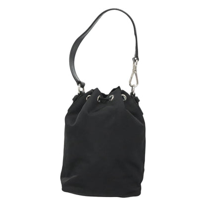 Prada Drawstring Pouch Tessuto, BLACK, NYLON, Clutche & pouche