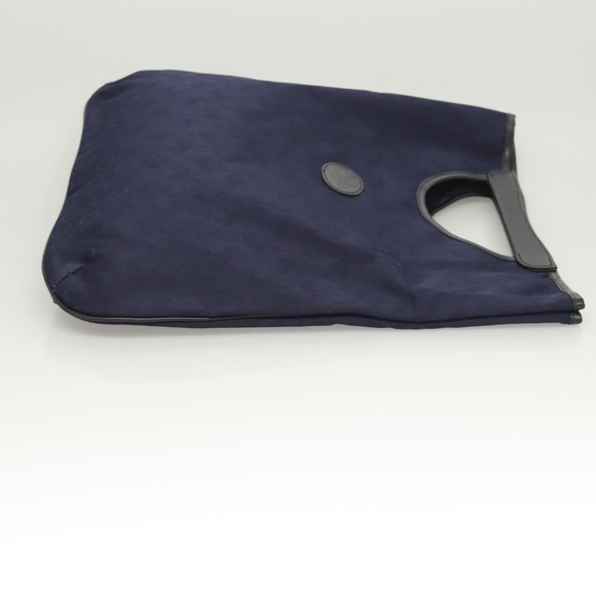 Celine C Sulky Handbag Canvas, NAVY, CANVAS, Handbag
