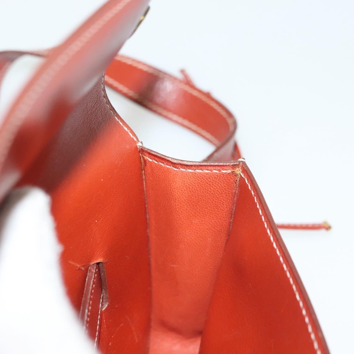 Hermes Pochette Green Waist Bag Leather, BROWN, LEATHER, Clutche & pouche