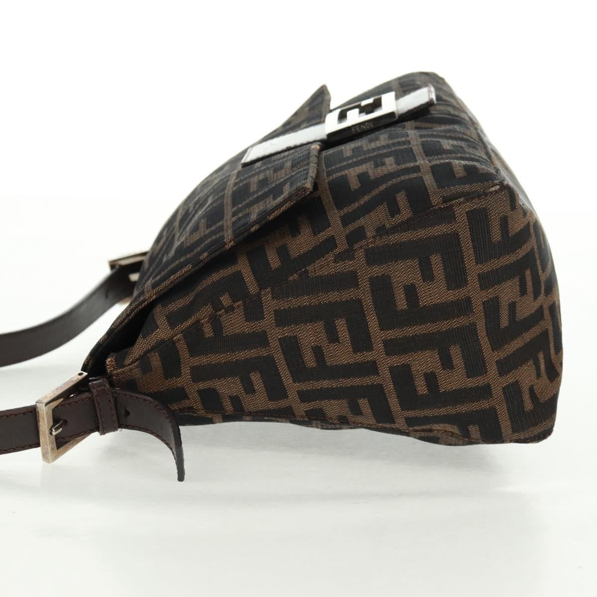 Fendi Mamma Baguette Zucca canvas, BLACK, CANVAS, Shoulder bag