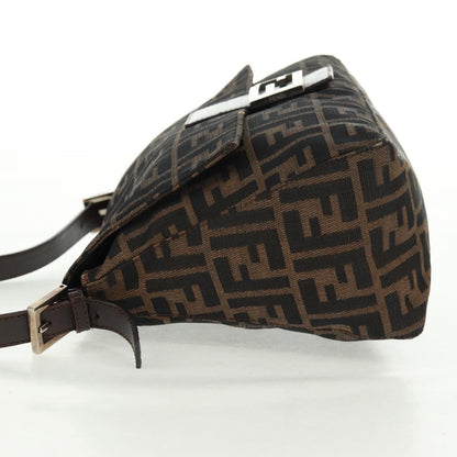 Fendi Mamma Baguette Zucca canvas, BLACK, CANVAS, Shoulder bag