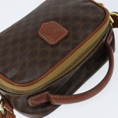 Celine Vintage Macadam Shoulder Bag Canvas, BROWN, CANVAS, Shoulder bag