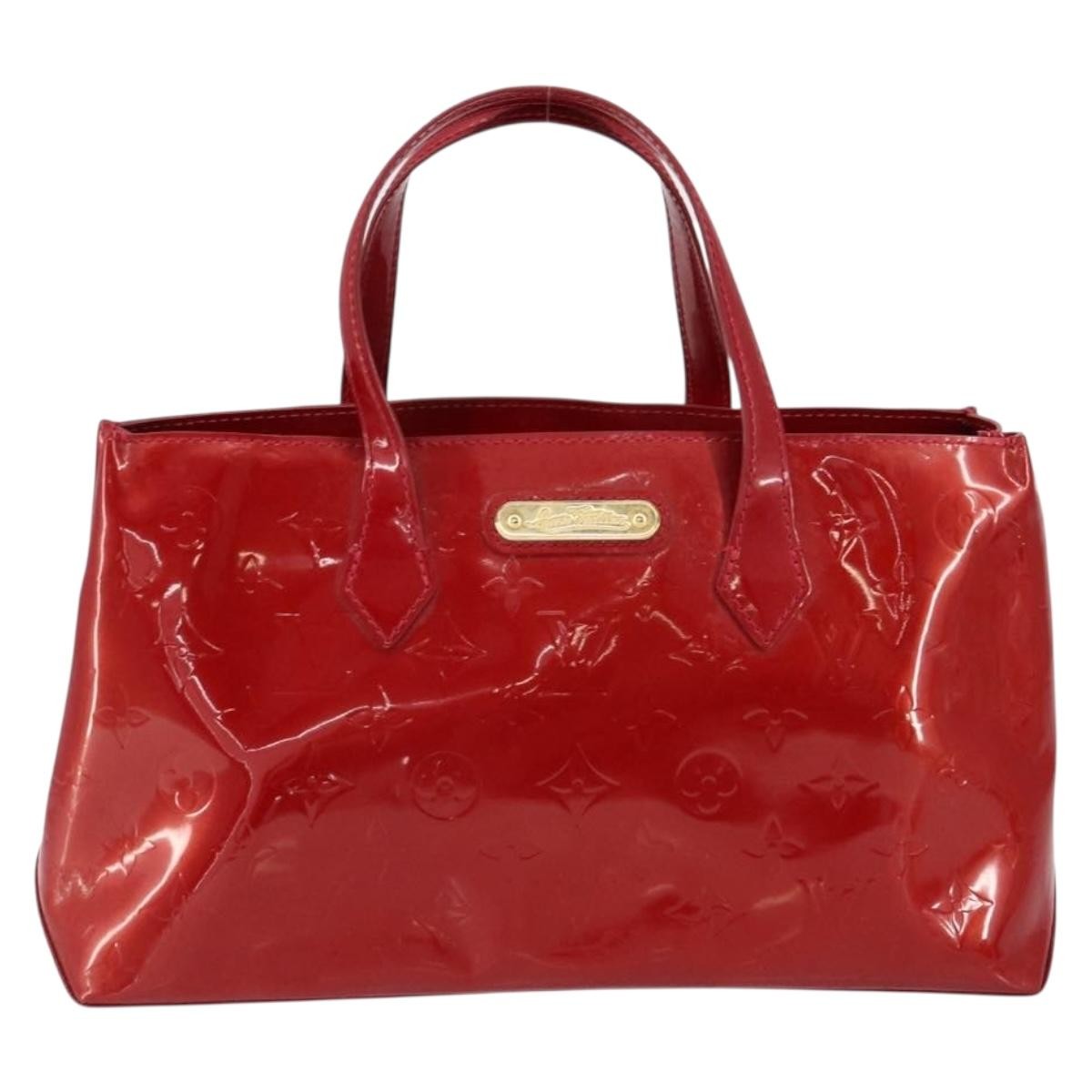 Louis Vuitton Wilshire Handbag Monogram Vernis, RED, PATENT_LEATHER, Handbag
