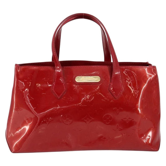 Louis Vuitton Wilshire Handbag Monogram Vernis, RED, PATENT_LEATHER, Handbag