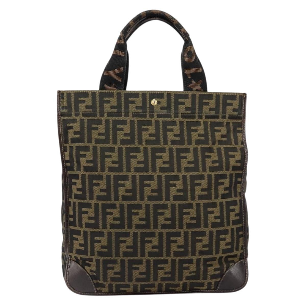 Fendi Zucca Tote bag FF motif, BROWN, CANVAS, Tote bag
