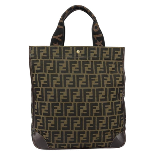 Fendi Zucca Tote bag FF motif, BROWN, CANVAS, Tote bag
