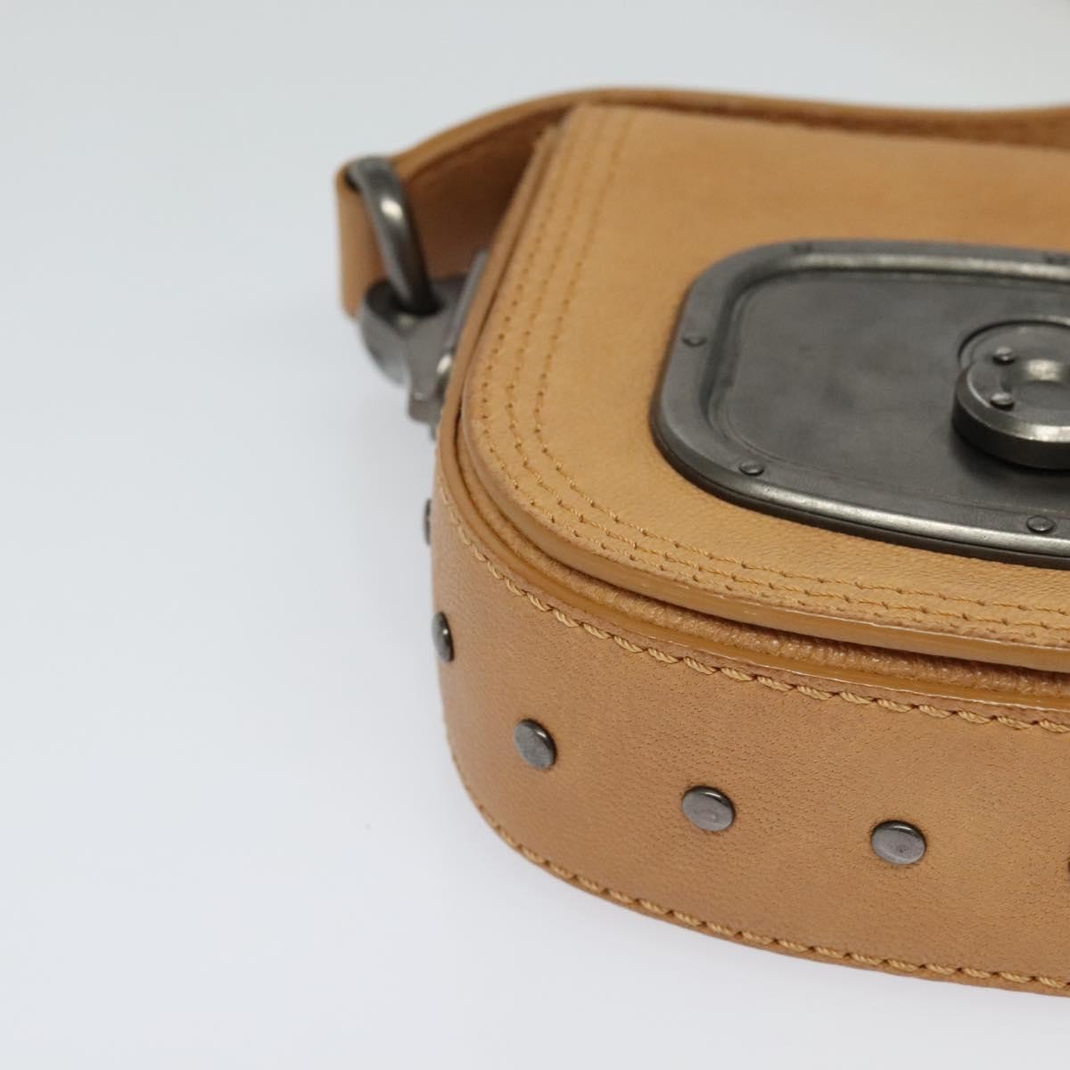 Celine Shoulder Bag Leather, BROWN, LEATHER, Shoulder bag