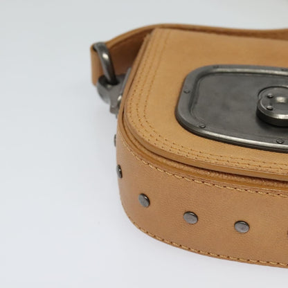 Celine Shoulder Bag Leather, BROWN, LEATHER, Shoulder bag