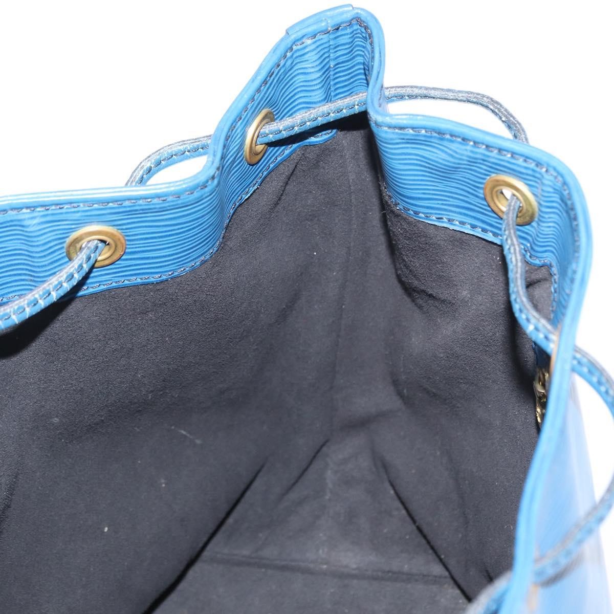 Louis Vuitton Petit Noe Handbag Epi Leather, BLUE, LEATHER, Shoulder bag